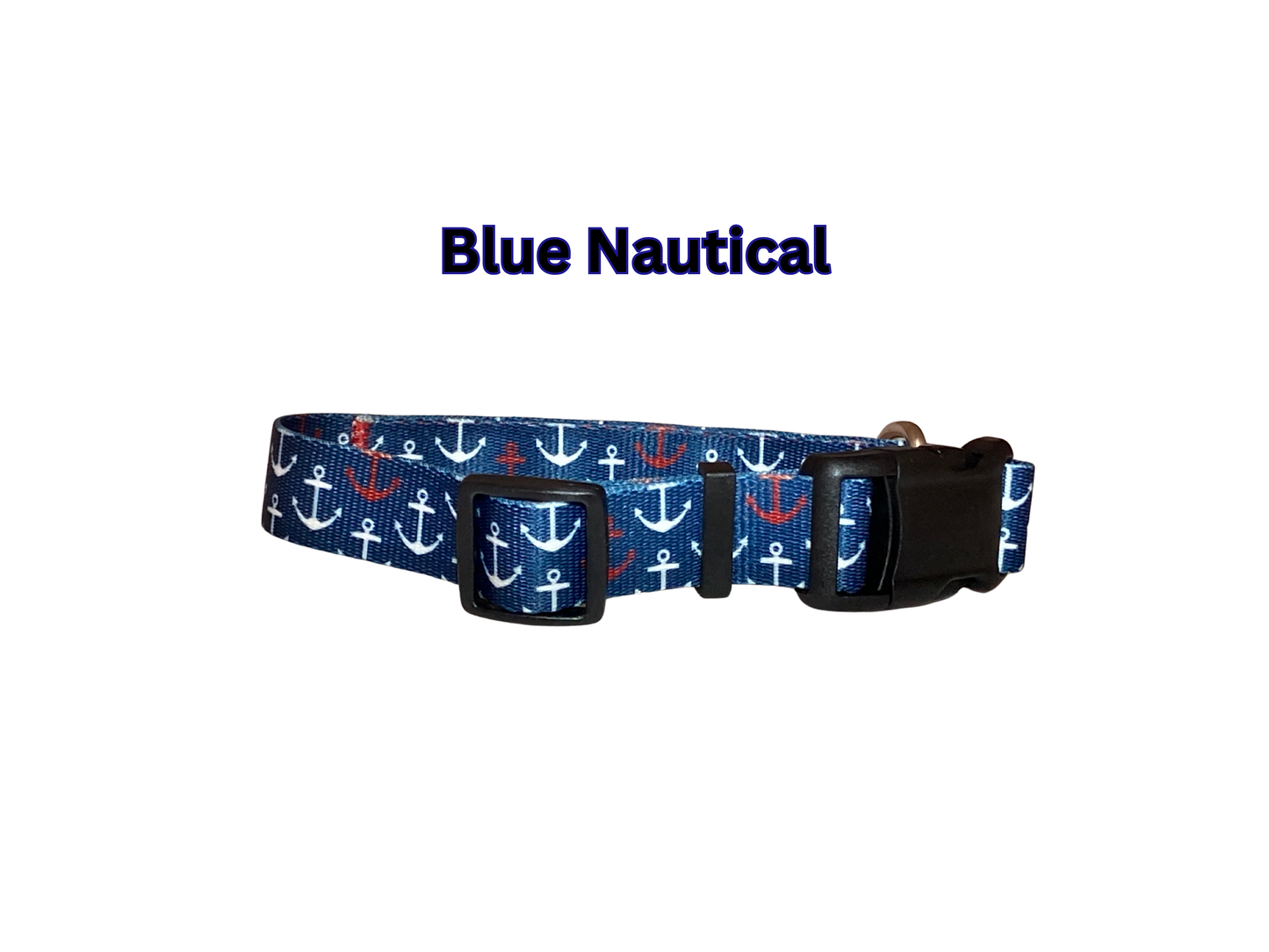 Maxx2 Magnetic Dog Collar for improved pet wellness in the Blue Nautical pattern.