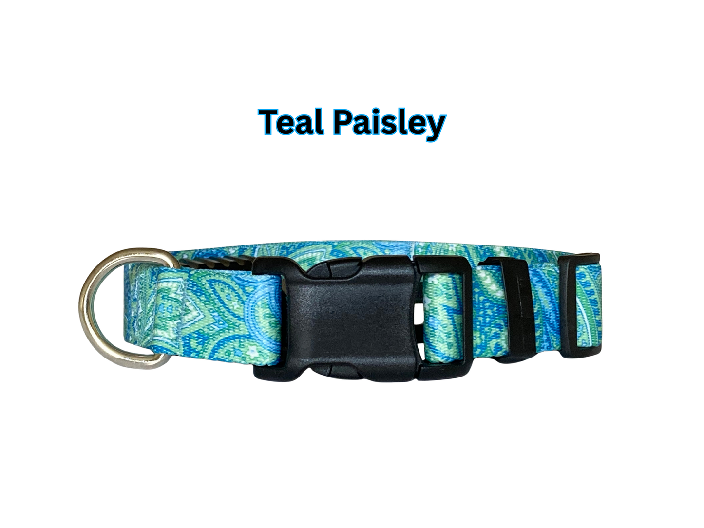 Maxx2 Magnetic Dog Collars in Teal Paisley for improved overall wellness for your pup.