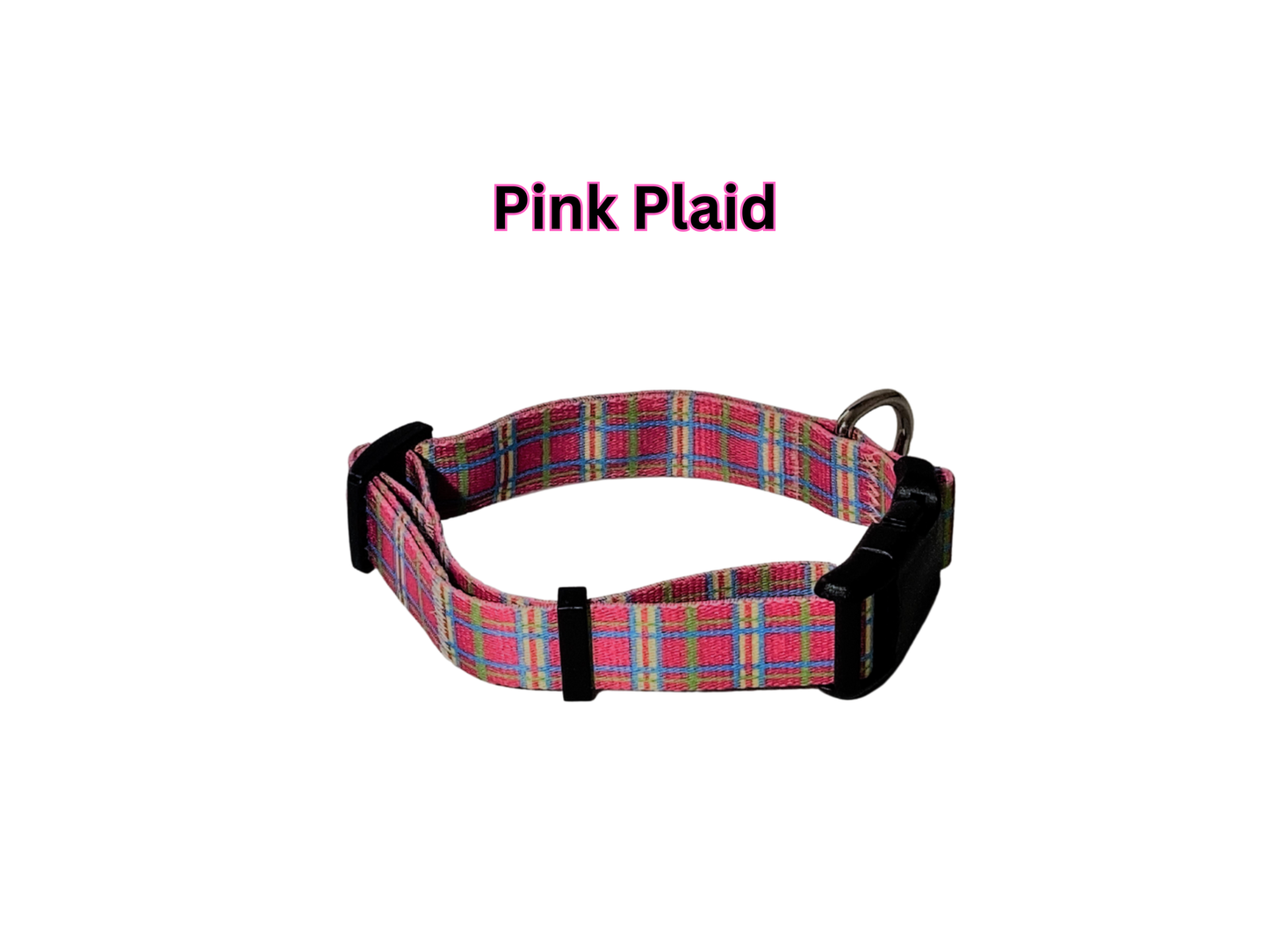Maxx2 Magnetic Dog Collar for arthritis and improved pet wellness in the Pink Plaid pattern.